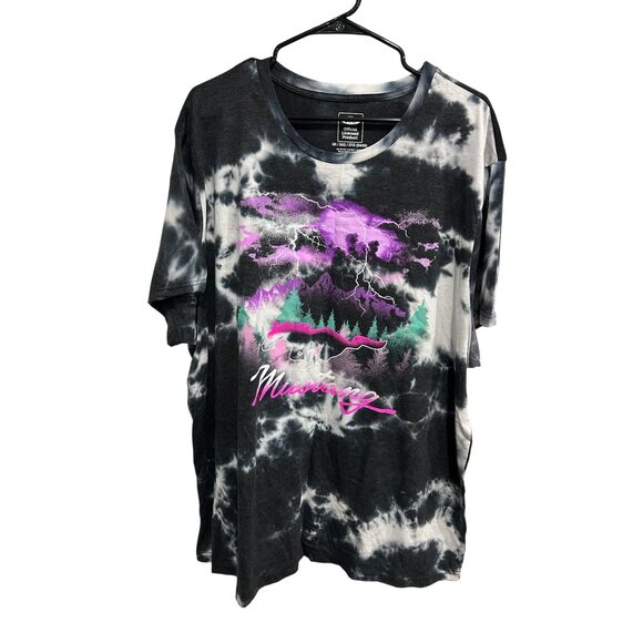 Ford NWT Licensed Mustang Night Scene Tie-Dye T-Shirt Sz 3X - Picture 1 of 9
